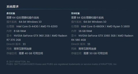 绝地求生需要什么配置[图1]